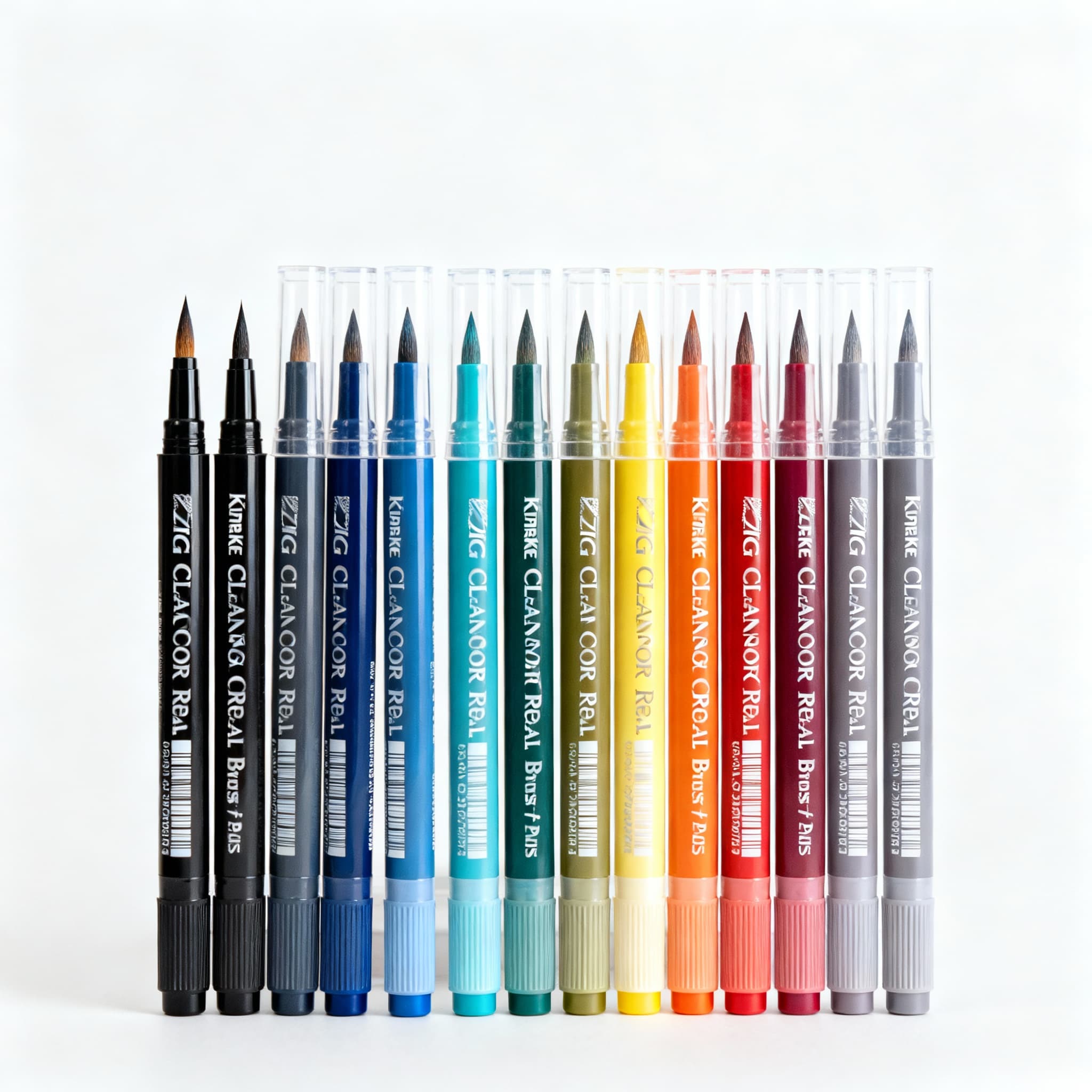 Kuretake - Zig Clean Color Real Brush Pens - Set of 12